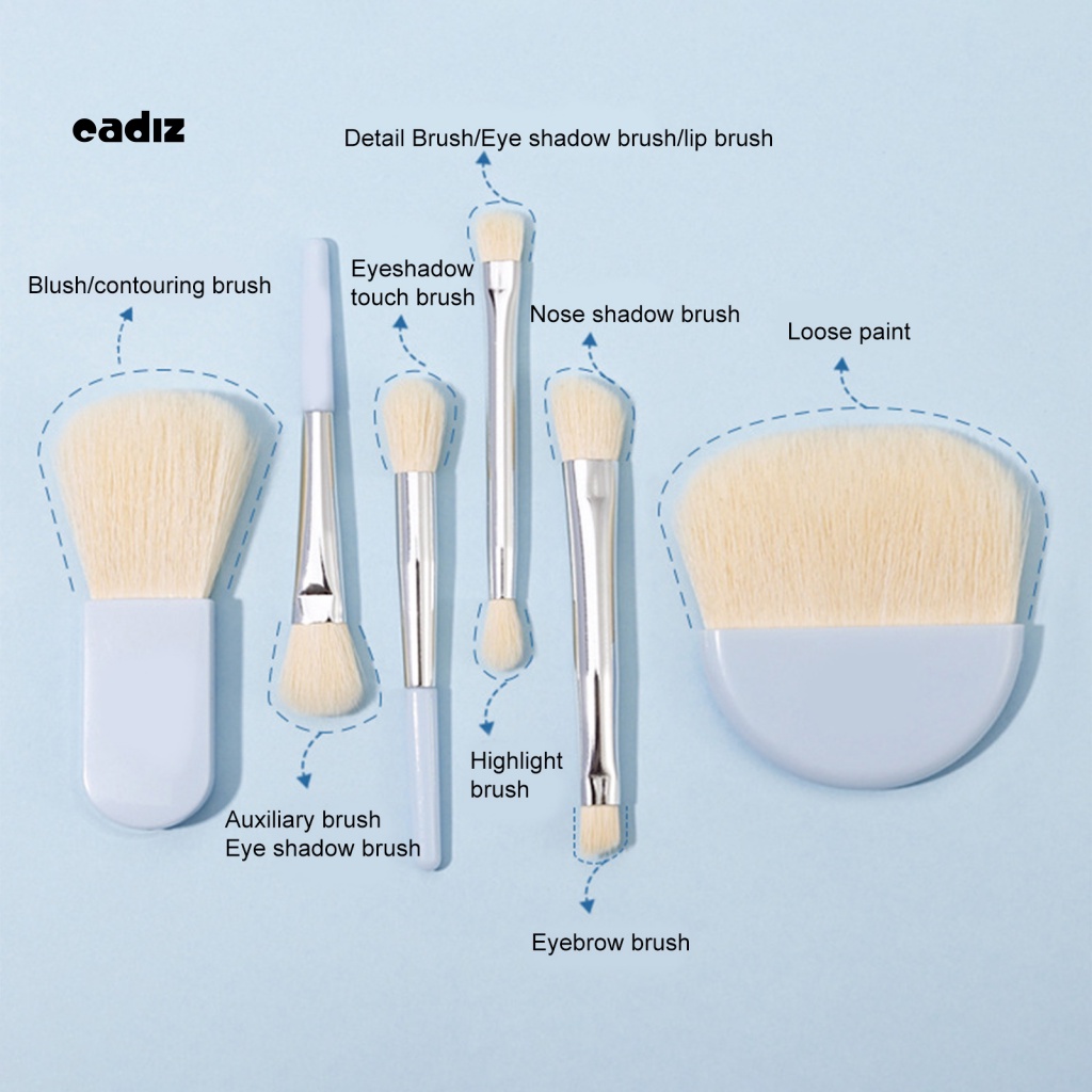 Set 6 Cọ Trang Điểm Lông Mềm Có Thể Tái Sử Dụng Kèm Hộp Đựng