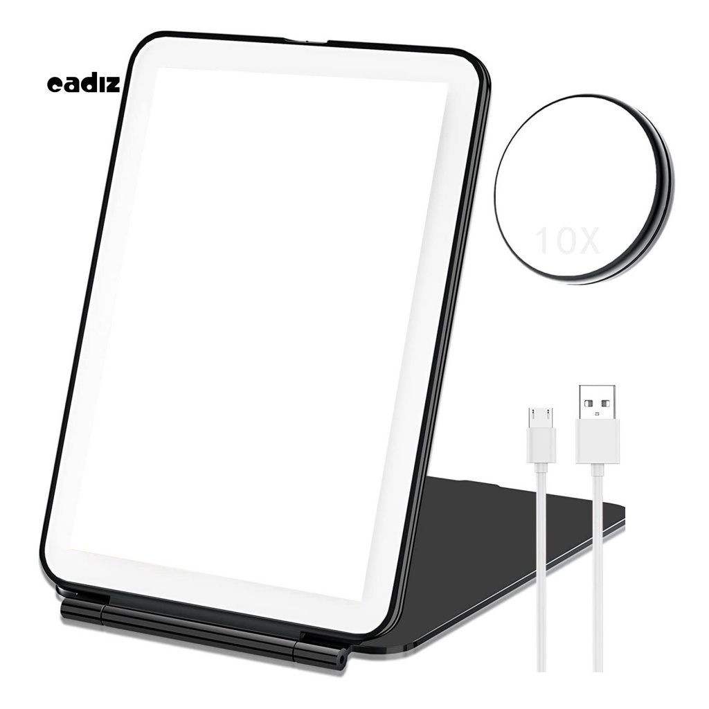 1 Bộ Gương Trang Điểm Phóng Đại 10X Sạc Cổng USB Gấp Gọn Tiện Dụng