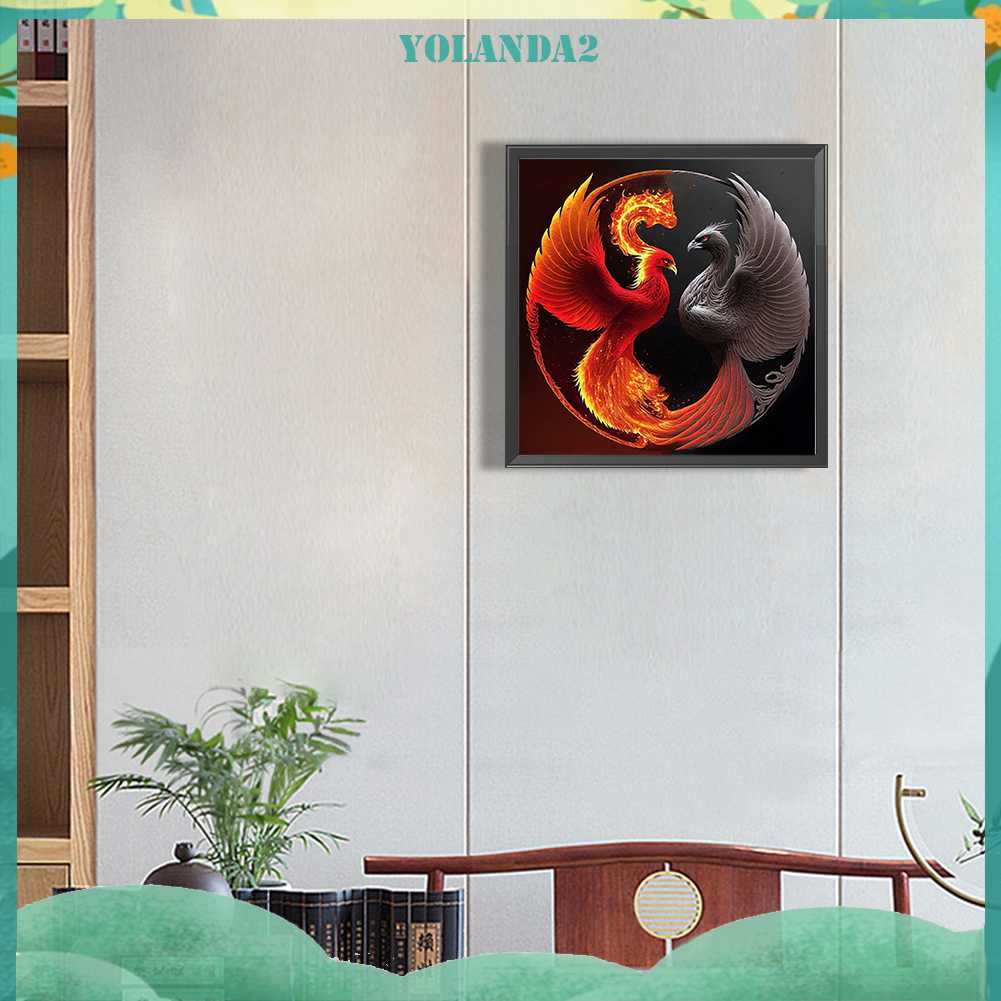 Tranh Đính Đá Kim Cương Toàn Bộ 5D DIY Hình Biểu Tượng Âm Dương