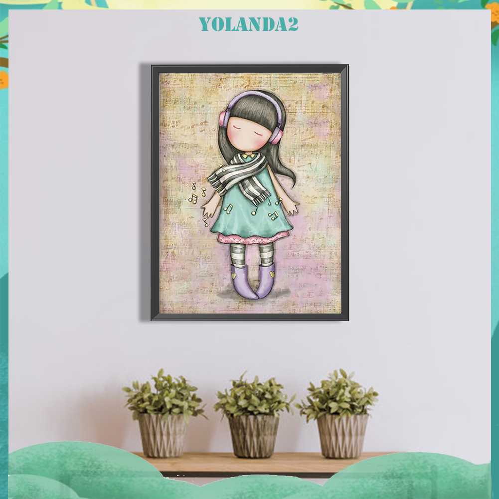 Bộ Tranh Đính Đá 5D Họa Tiết Hoạt Hình Độc Đáo DIY Dùng Trang Trí Nhà Cửa