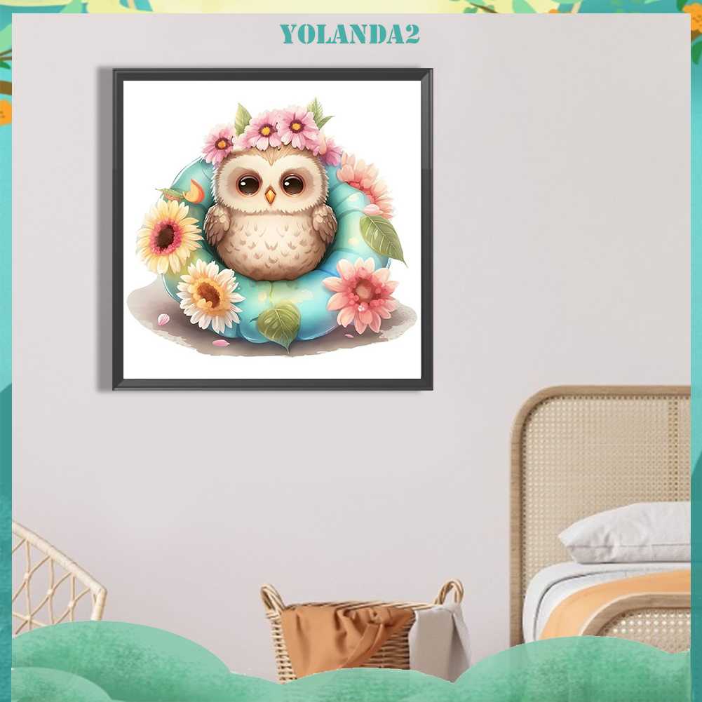 Tranh Đính Đá Kim Cương Toàn Bộ 5D DIY Hình Vẽ Con Cú