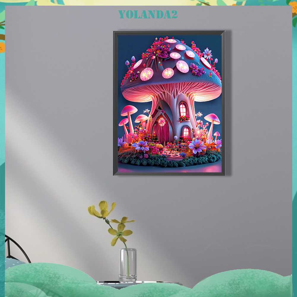 Tranh Đính Đá Kim Cương Toàn Bộ 5D DIY Hình Vẽ Hoa Trang Trí Nhà Cửa