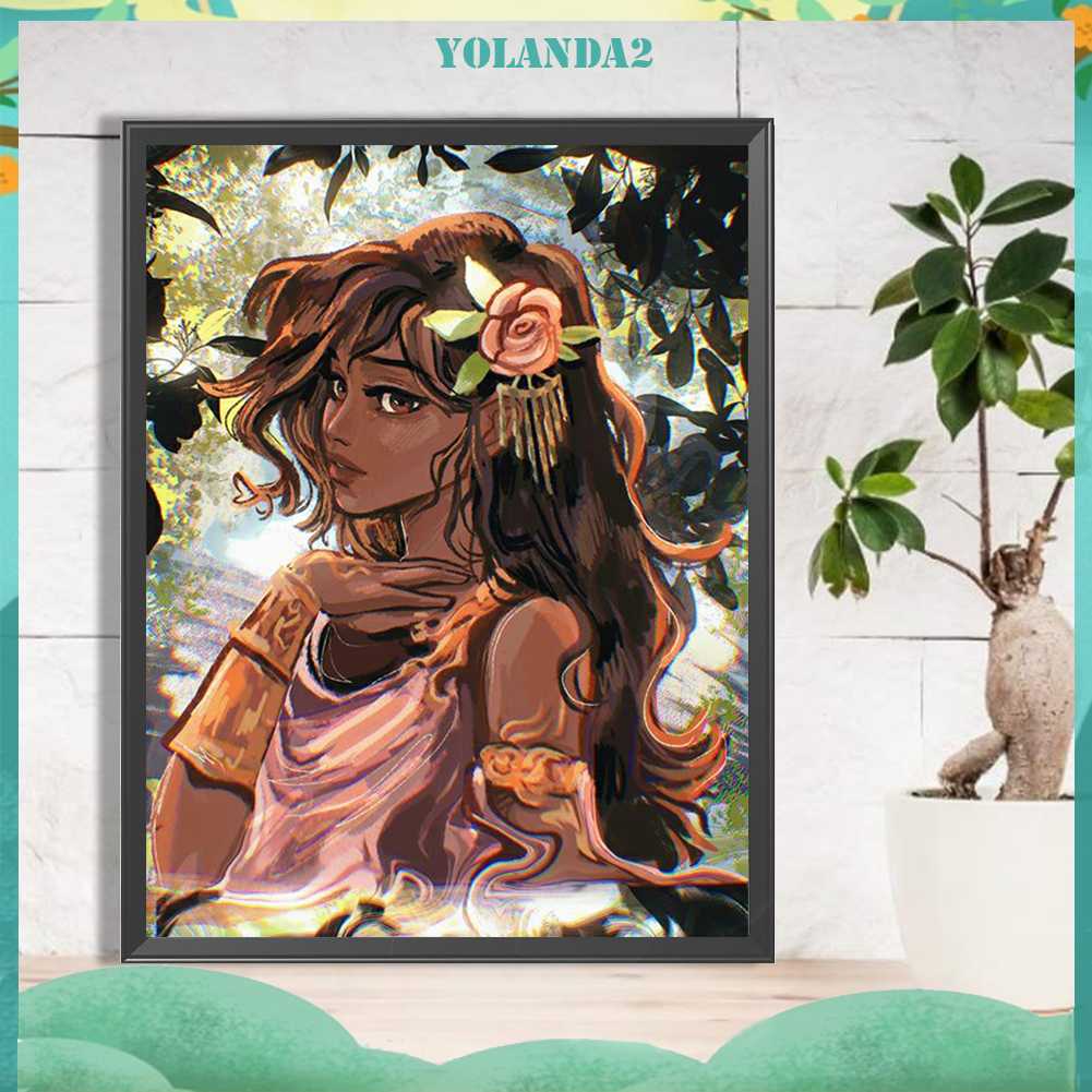 Tranh Đính Đá Kim Cương Toàn Bộ 5D DIY Hình Vẽ Cô Gái Trang Trí Nhà Cửa