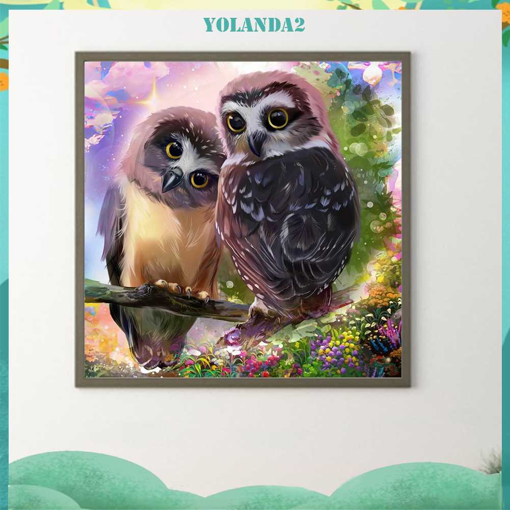 Tranh Đính Đá Kim Cương Toàn Bộ 5D DIY Hình Vẽ Con Cú