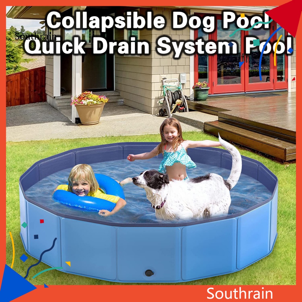 Bể bơi Trong Nhà / Ngoài Trời Cho Thú Cưng Chống Trượt Có Thể Gấp Gọn