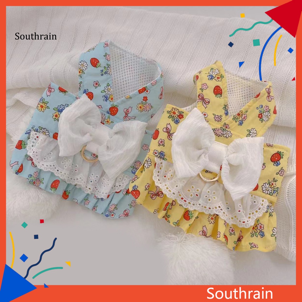 1 Bộ Áo Vest Và Quần Yếm Bằng Polyester Thoáng Khí In Họa Tiết Dễ Thương Dùng Chụp Ảnh Cho Cún Cưng