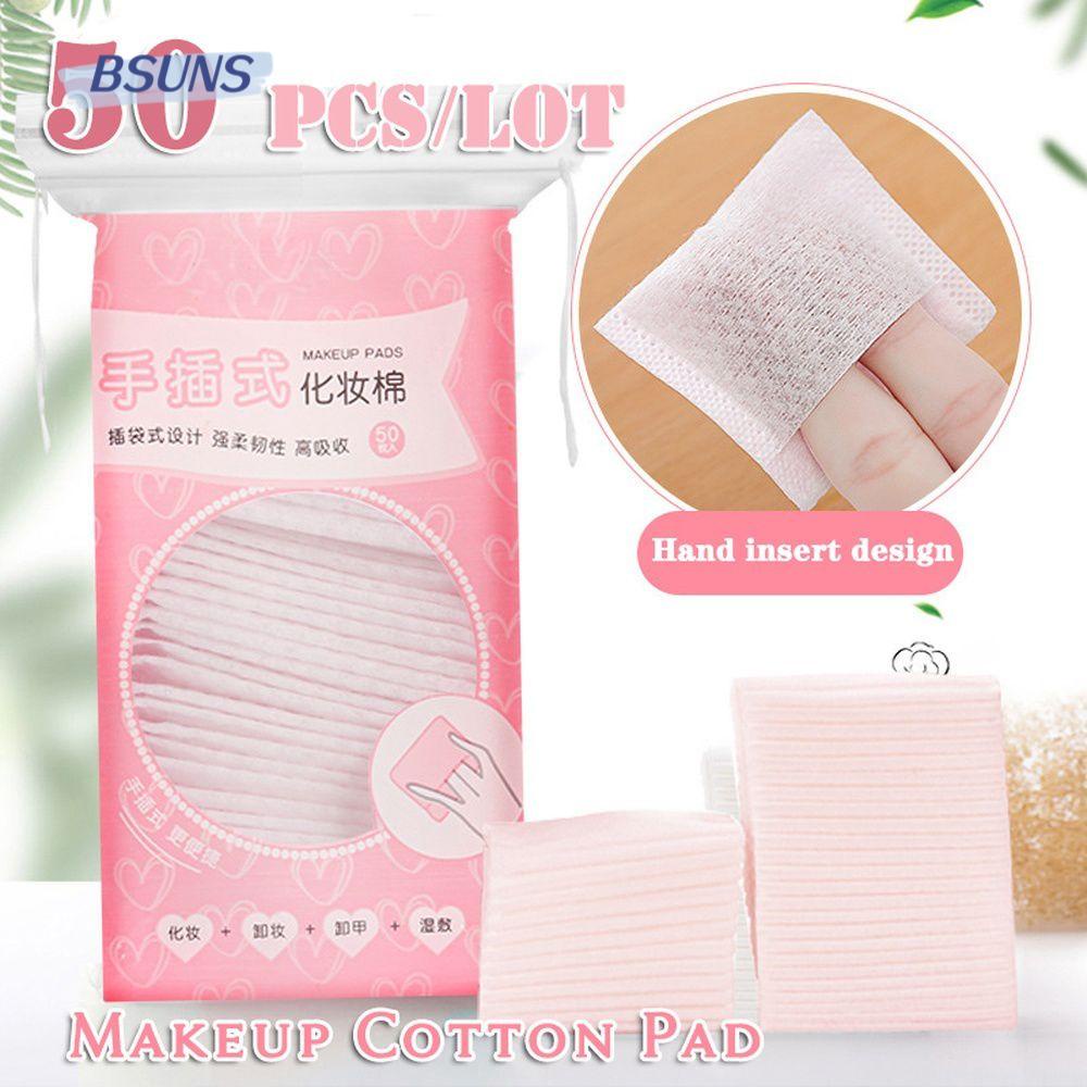 Túi 50 Miếng Bông Tẩy Trang Dùng Một Lần Chất Liệu 100% Cotton