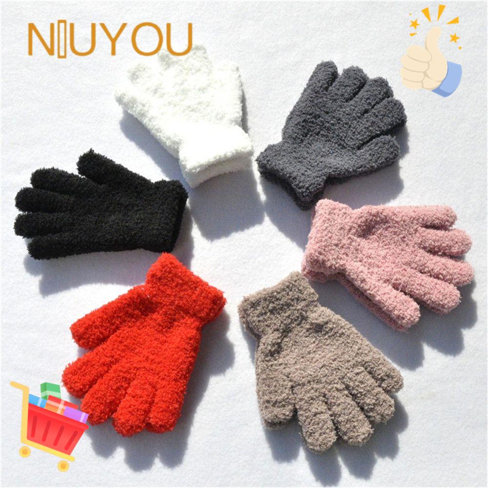 Găng Tay Giữ Ấm Mùa Đông Mềm Mại Họa Tiết Hoạt Hình Cho Bé