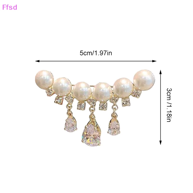 {Ffsd} Ghim Cài Áo Bằng Hợp Kim Đính Ngọc Trai Trắng Thời Trang An Toàn Cho Nữ * Bán Chạy