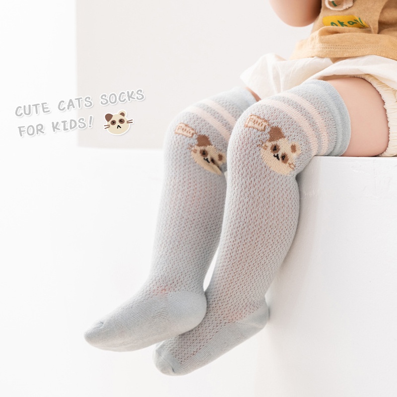 Vớ Cotton Lưới Mỏng Dài Qua Gối Chống Muỗi Dành Cho Bé Sơ Sinh
