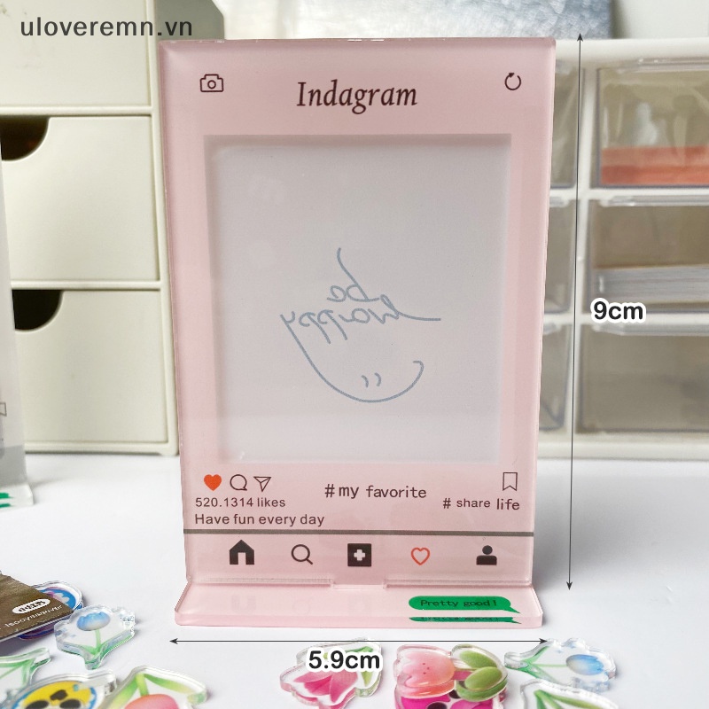 Khung Ảnh Đứng Để Bàn Trưng Bày Thẻ Hình Thần Tượng Uloveremn Trang Trí Nhà Cửa