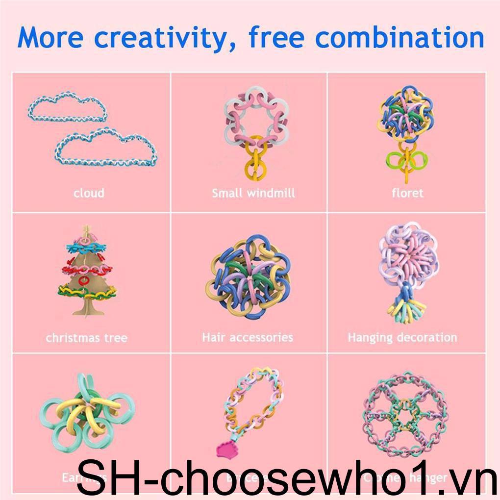 Máy Đan Vòng Tay Bằng Nhựa Nhiều Màu Sắc Siêu Bền Tiện Dụng DIY