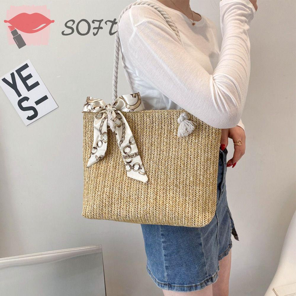 Túi Đeo Chéo Bằng Cói Hình Tròn Thời Trang Dành Cho Nữ