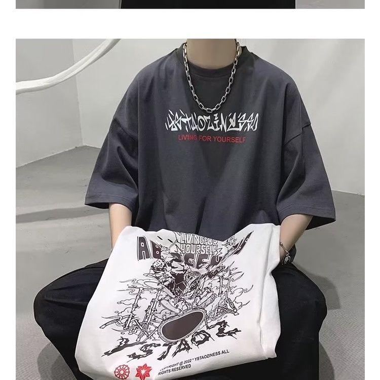 Áo Thun Tay Ngắn Phong Cách Đường Phố Mỹ Thời Trang Mùa Hè Cho Nam