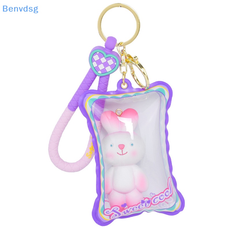 Móc Khóa Bơm Hơi Hình Gấu / Thỏ Hồng Dễ Thương