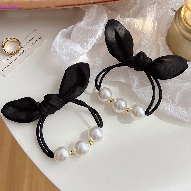 Dây Cột Tóc Cao Su Co Giãn Đính Nơ Thời Trang Hàn Quốc Cho Nữ Mới