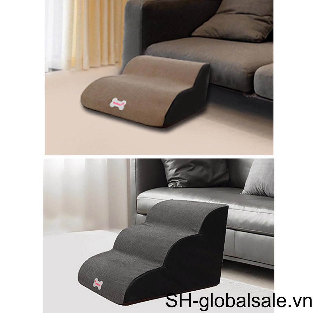 Bậc Thang Leo Trèo Chống Trượt Màu Xanh Dương Cho Thú Cưng