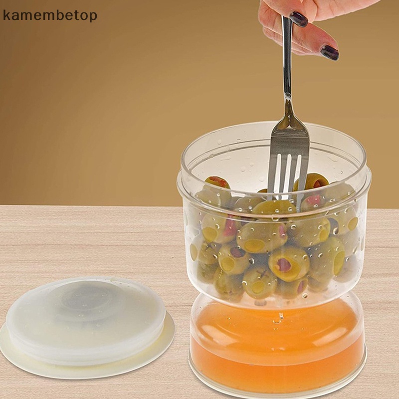 Beto Hộp Đựng Tách Kimchi Và Olive Thiết Kế Chia Ngăn Khô Và Ướt Kèm Nĩa Tiện Dụng