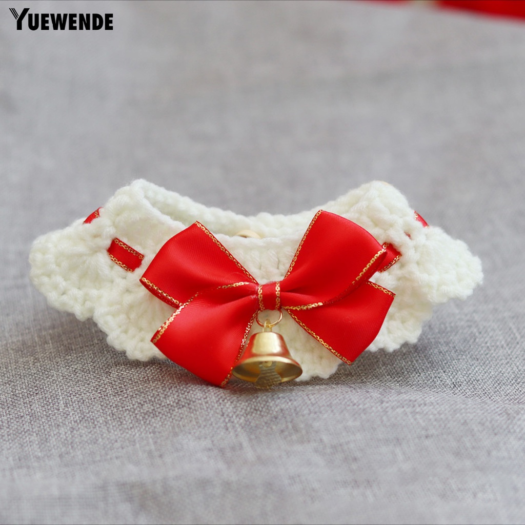 Yq.e Vòng Cổ Len Mịn Thắt Nơ Có Chuông Cho Thú Cưng