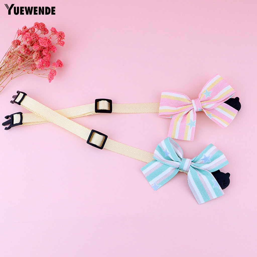 Vòng Cổ Nơ Họa Tiết Sọc Xinh Xắn Cho Thú Cưng