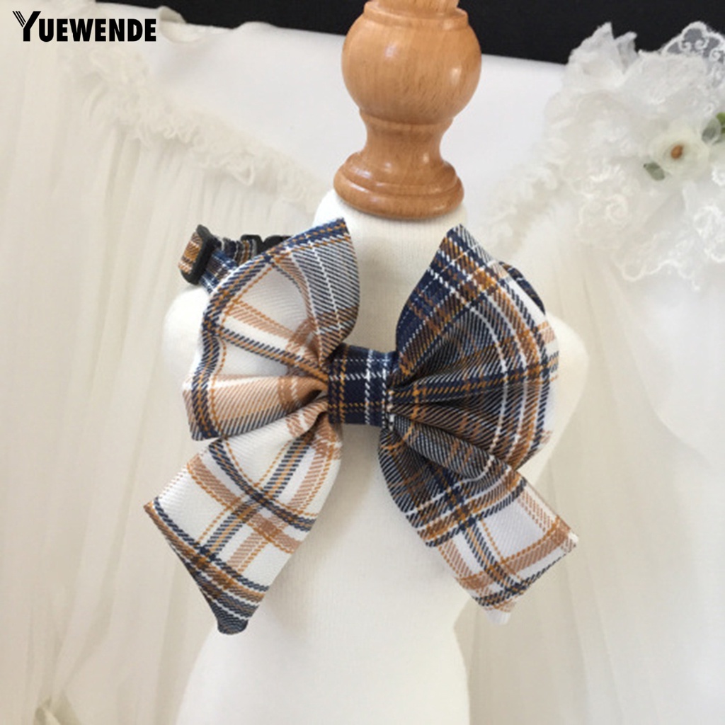 Yq.e Yếm Đeo Cổ In Họa Tiết Hoa Kẻ Sọc Đính Nơ Dễ Thương Cho Thú Cưng