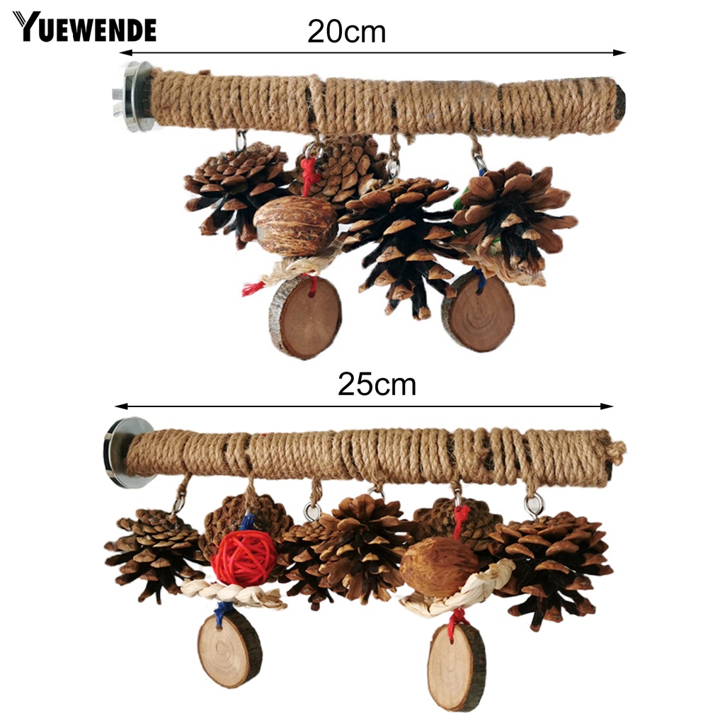 Yq.e Phụ Kiện Đồ Chơi Dây Thừng Gai Dầu Tự Nhiên Gắn Thanh Đứng Cho Chim Vẹt