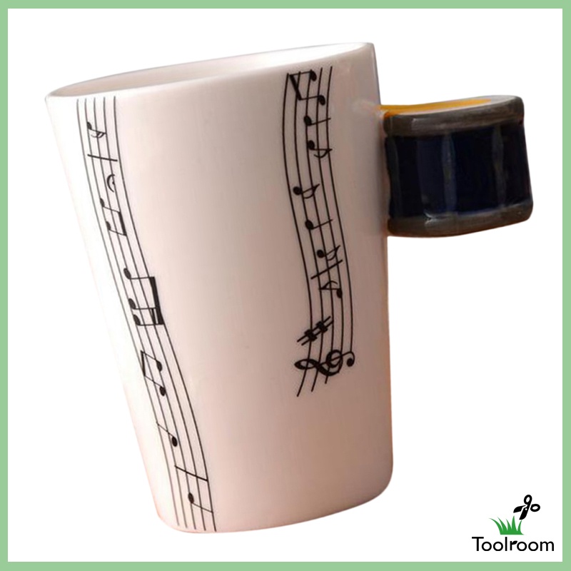 Cốc Sứ Uống Cà Phê / Trà Và Nước # 1 / 10 * 7.5Cm Hình Đàn Ghi Ta Màu Đen