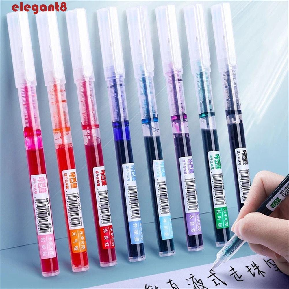 Set 8 Bút Bi Ngòi Mảnh 8 Màu Sắc Ngòi 0.5mm Chất Lượng Cao