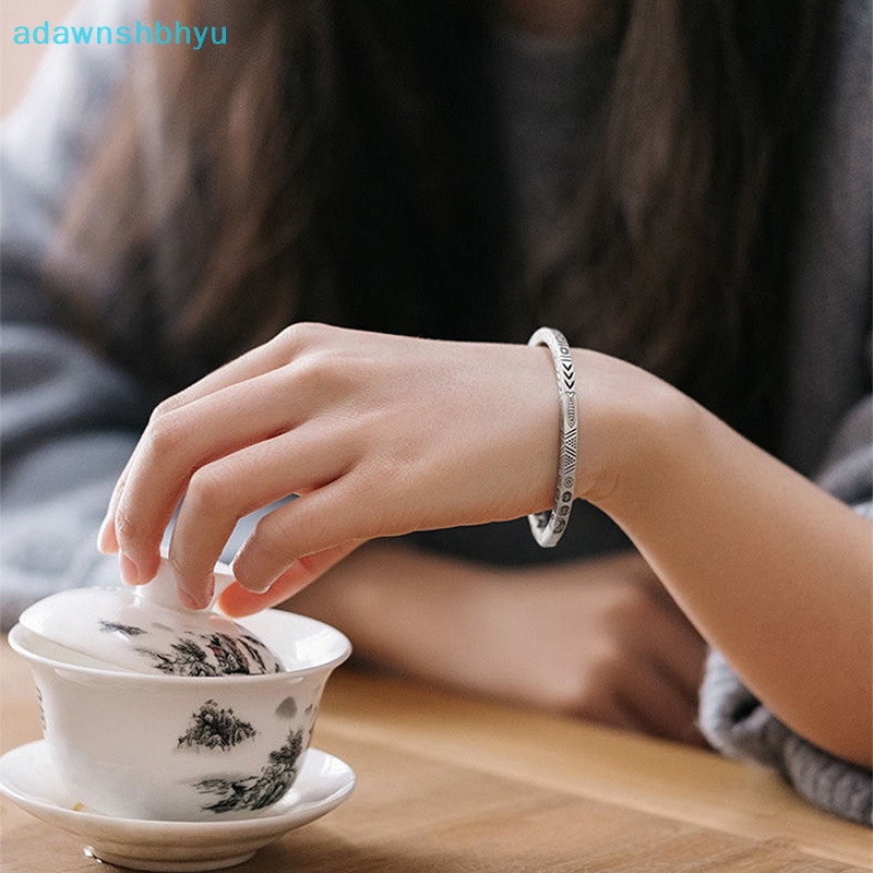 Vòng Tay Hở Màu Bạc Phong Cách Bohemian Vintage Thời Trang