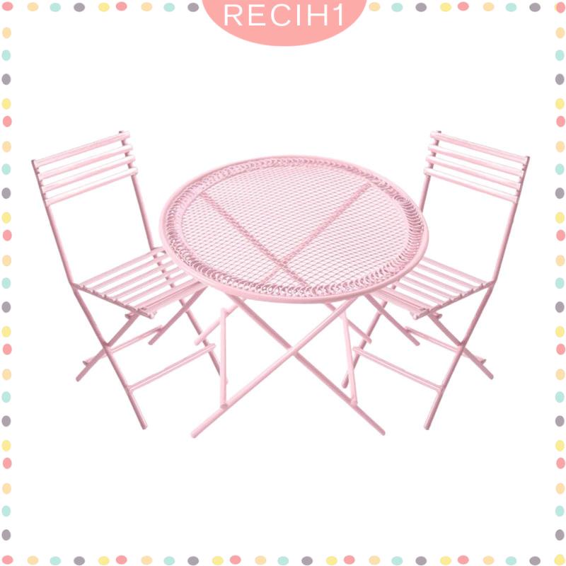 Bộ Bàn Ghế Kim Loại Tỉ Lệ 1: 12 Trang Trí Nhà Búp Bê