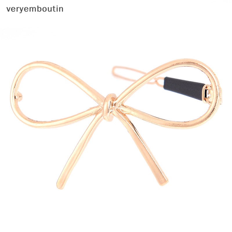 Kẹp Tóc Nơ Bằng Kim Loại Phong Cách Vintage Mới Cho Nữ