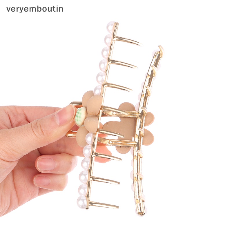 Kẹp Tóc Hình Hoa / Trái Tim Đính Ngọc Trai Thời Trang Cho Nữ