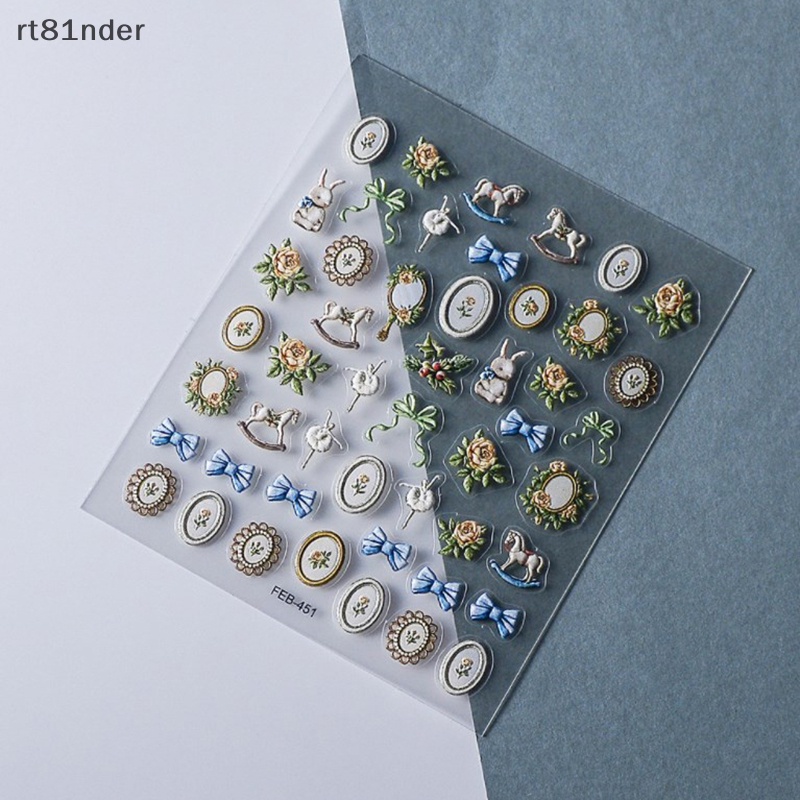 1 Tờ Nhãn Dán Trang Trí Móng Tay Họa Tiết Hoa Phong Cách Bohemia