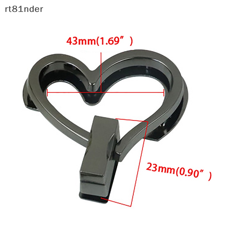 Rt Phụ Kiện Khóa Kim Loại Hình Trái Tim Thời Trang Cho Túi Xách Đeo Vai DIY