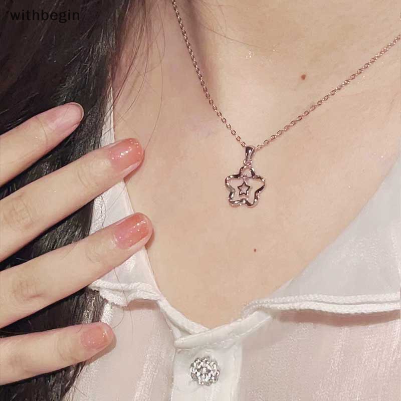 Vòng cổ Bằng Hợp Kim Mạ Bạc Mặt Hình Ngôi Sao Khoét Rỗng Thời Trang Cho Nữ Y2k