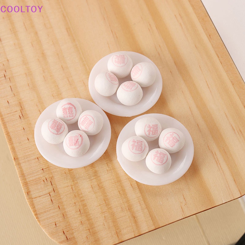 Cooltoy 1 Bộ Bánh Bao Hấp Mini Tỉ Lệ 1: 12 Phong Cách Trung Hoa Trang Trí Nhà Búp Bê