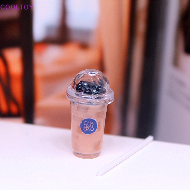 1 Bộ Cốc Uống Nước Trà Sữa Thu Nhỏ 1: 12 Dùng Trang Trí Tiểu Cảnh / Nhà Búp Bê