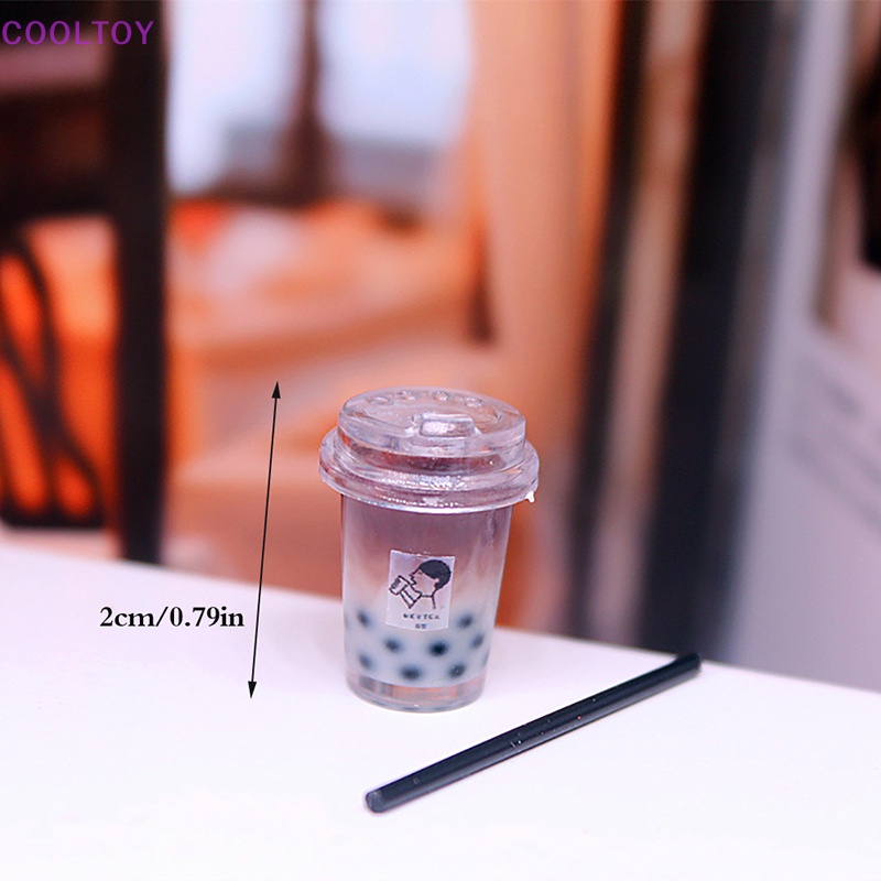 1 Bộ Cốc Uống Nước Trà Sữa Thu Nhỏ 1: 12 Dùng Trang Trí Tiểu Cảnh / Nhà Búp Bê