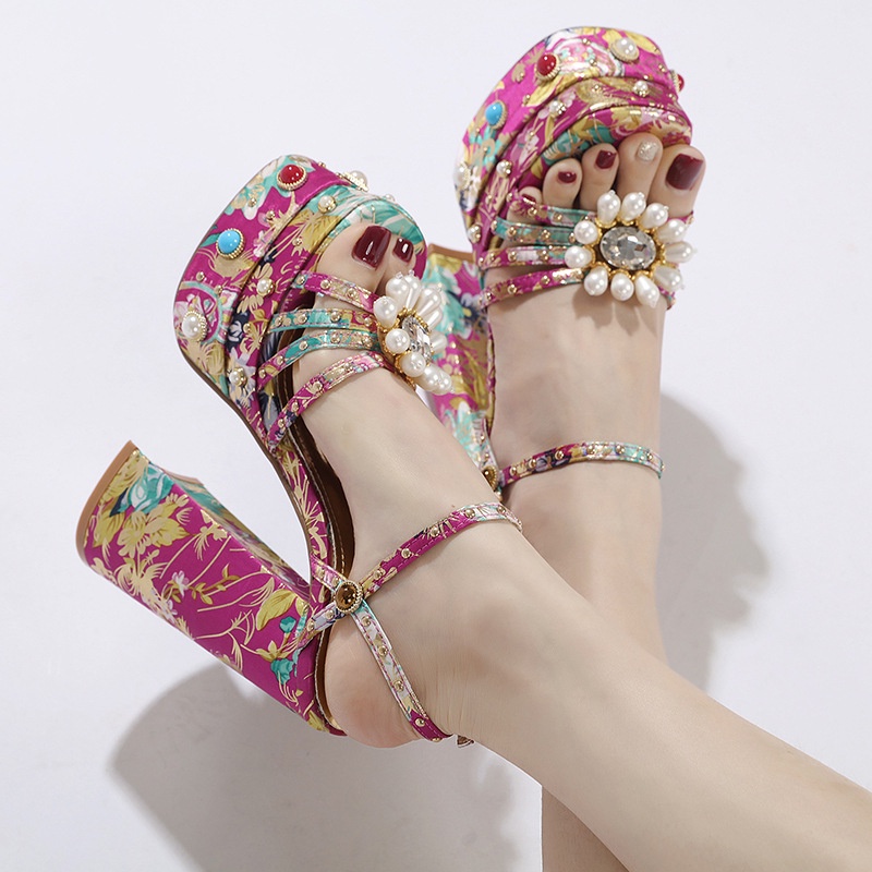 Sandal Cao Gót Hở Mũi Chất Liệu Satin Phong Cách Thời Trang Mới 2023