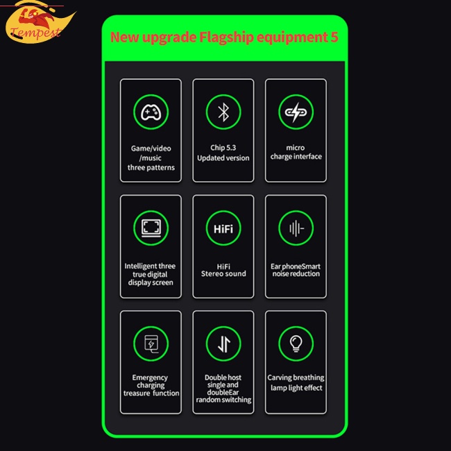 Tai nghe không dây Tws Yd03 Âm Thanh Hifi Có Mic Hộp Sạc 3000mah Có Màn Hình Led