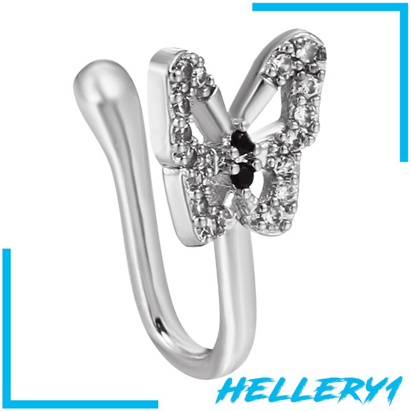 Kẹp Mũi Giả Bằng Đồng Đính Đá Cho Nam Nữ Hellery1 [Hellery1]