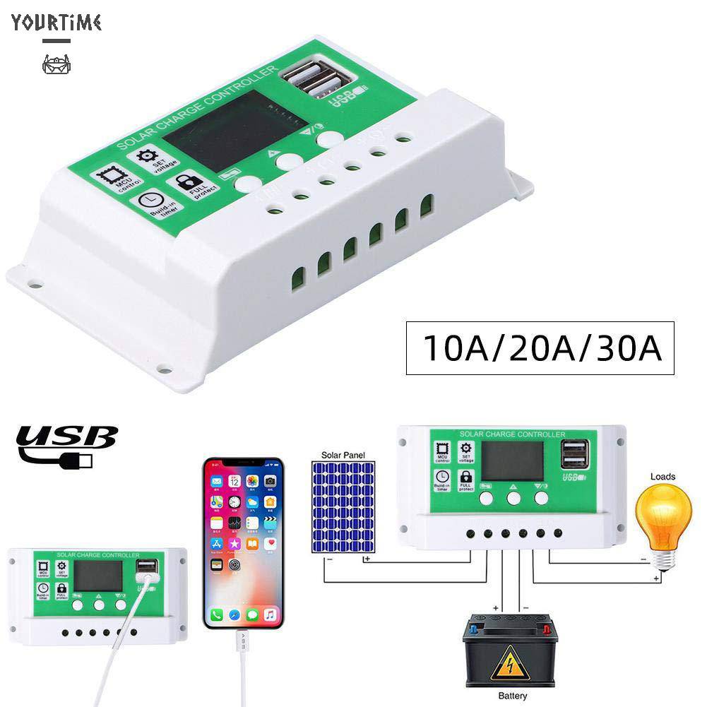 Bộ Điều Khiển Sạc 10A 20A 30A 40A 50A 60A 12V 24V Có Màn Hình LCD