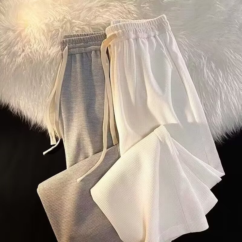 Quần Dài Dáng Suông Rộng Bằng Lụa Lạnh Thời Trang Xuân Thu Cho Nam Và Nữ