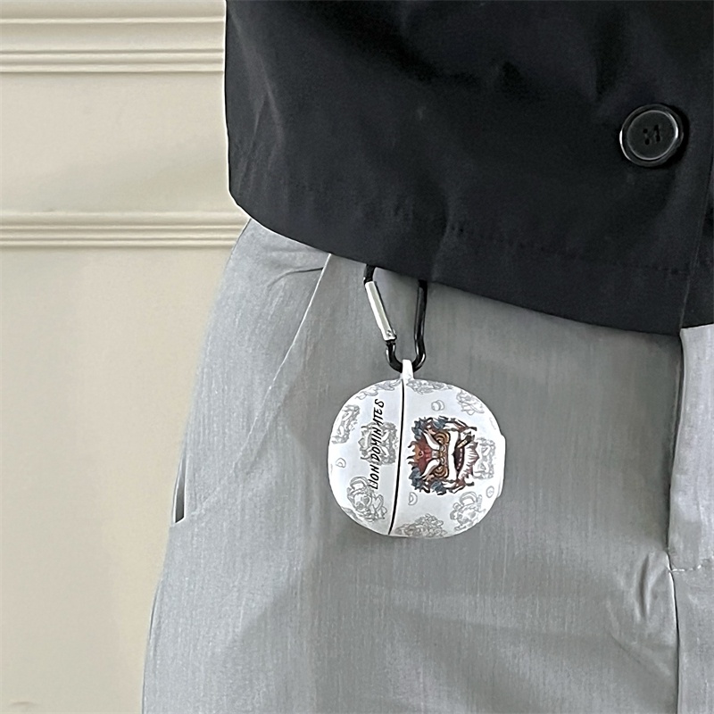 Vỏ Bảo Vệ Hộp Sạc Tai Nghe Bluetooth Không Dây VIVO TWS Air Bằng tpu Mềm Nhám Hình Sư Tử Hoạt Hình