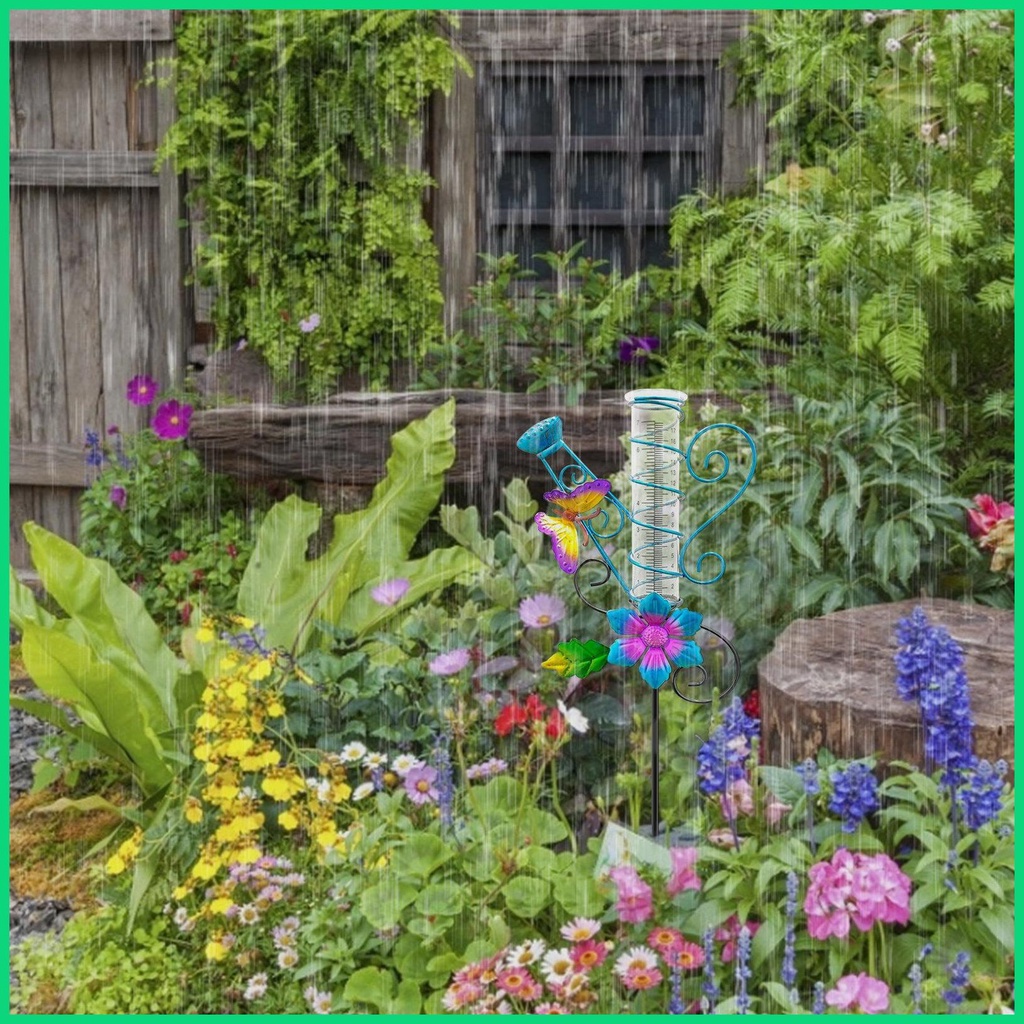 Đồng Hồ Đo Lượng Mưa Ngoài Trời Hình Dạng Đẹp Với Cọc Chống Rỉ Sét Chống Thấm Nước Mưa Rơi Vỡ Để Trang Trí Jwvn