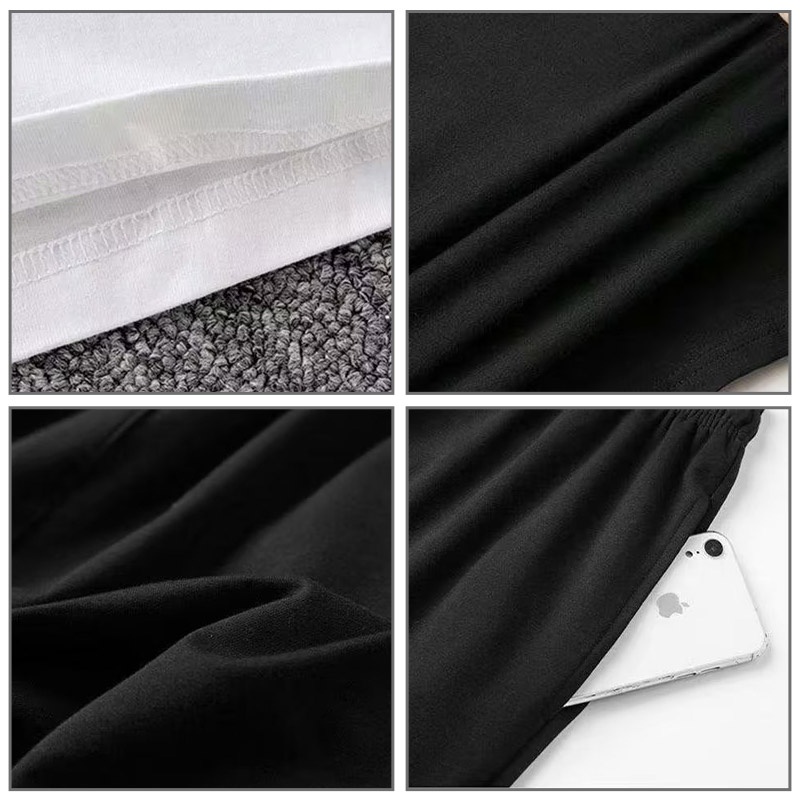 HANLU Set Áo Thun Ngắn Tay In Hình Đầu Sư Tử Và Quần short Thời Trang Dành Cho Nam