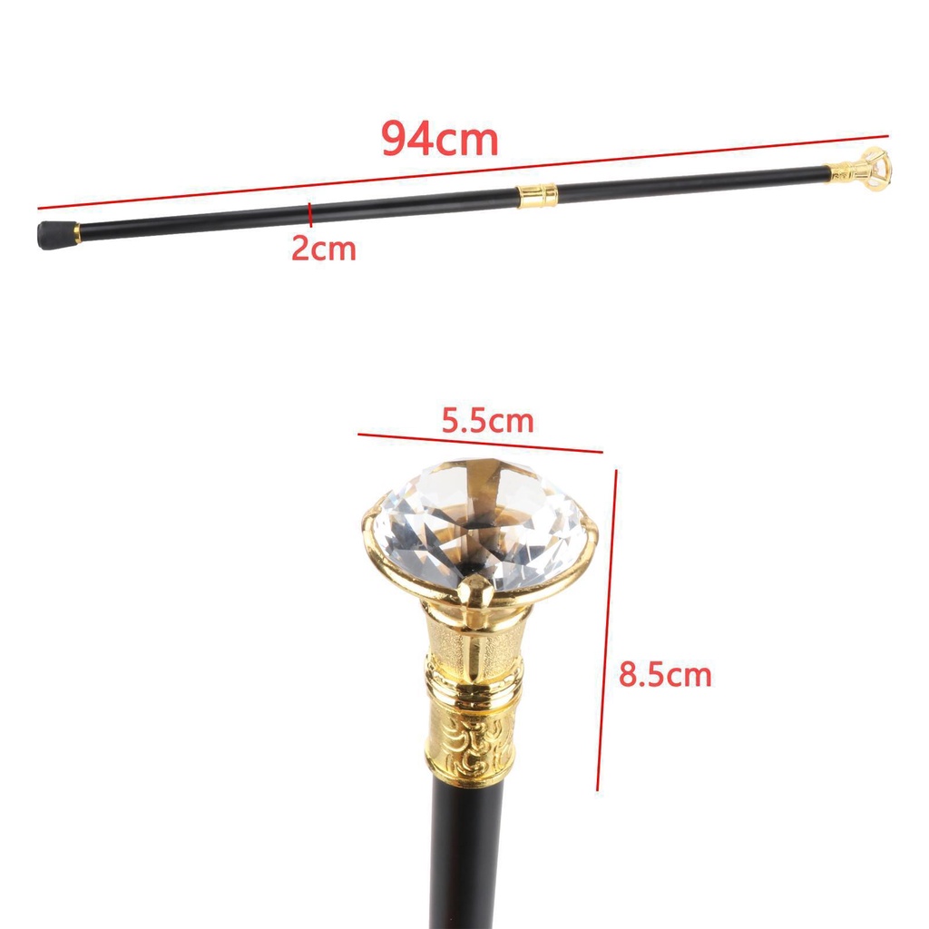 Gậy Đi Bộ Tay Cầm Bằng Hợp Kim Nhôm Màu Đen Thanh Lịch