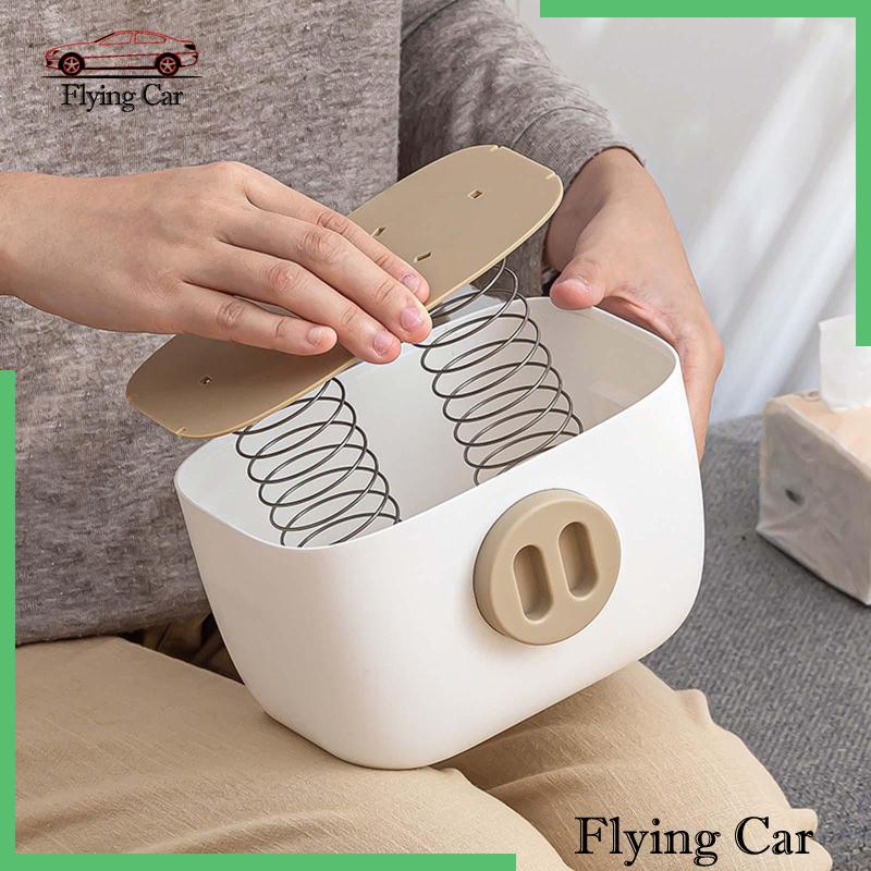 Set 2 Vỏ Bọc Hộp Đựng Khăn Giấy Có Lò Xo Tiện Dụng Cho Nhà Bếp