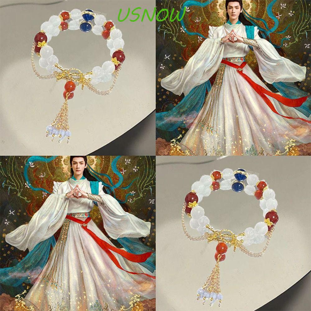 Vòng Tay Chuỗi Hạt Đơn Giản Mặt Hình Mặt Trăng Độc Đáo Thanh Lịch Cho Nữ