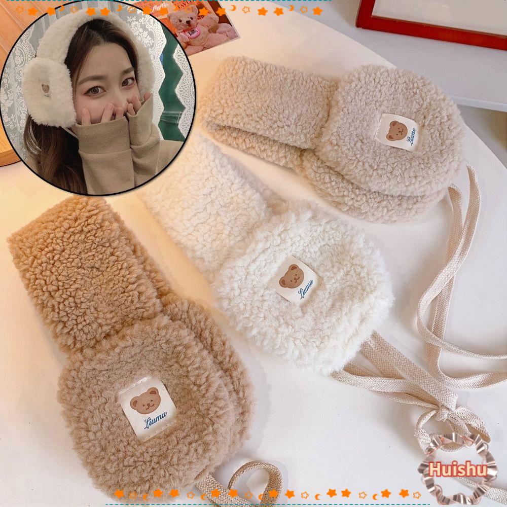 Chụp Tai Bằng Vải Bông Mềm Mại Hình Tai Gấu Dễ Thương Dành Cho Nam Nữ